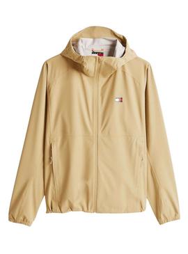 Corta-vento Tommy Jeans Tech bege para homem.
