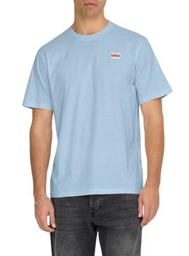 Camiseta Only and Sons Dawson azul para homem