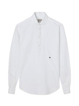 Camisa Silbon oxford branca para homem.
