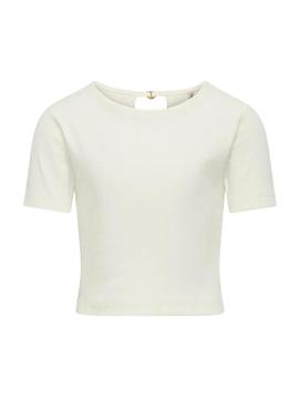 Top Only Crianças Grene branco para menina.