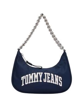 Bolsa Tommy Jeans Shoulder Chain azul marino para mulher