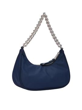 Bolsa Tommy Jeans Shoulder Chain azul marino para mulher