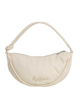 Bolsa Pepe Jeans Nadine Softy bege para mulher.