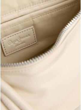 Bolsa Pepe Jeans Nadine Softy bege para mulher.