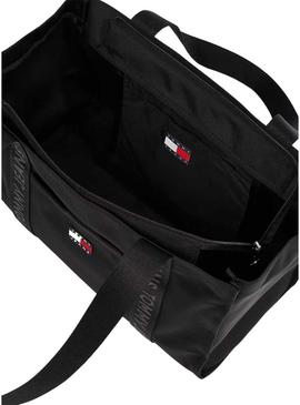 Bolsa Tommy Jeans Daily Tote preta para mulher.