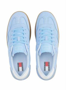 Sapatilhas Tommy Jeans Greenwich Platform azul para mulher.