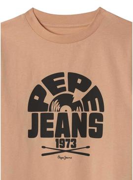 Camiseta Pepe Jeans Griffith laranja para criança