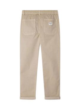 Calça Pepe Jeans Junior bege para menino.