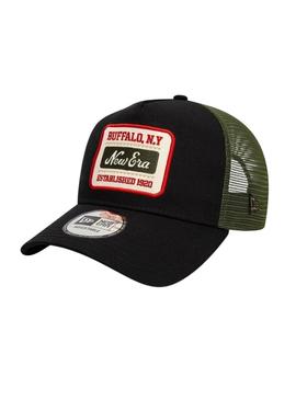 Boné New Era Trucker Patch preto para homem