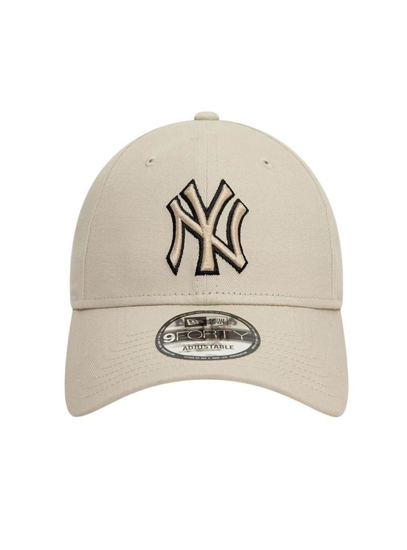 Boné New Era Outline bege para homen e mulher