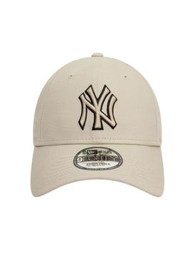 Boné New Era Outline bege para homen e mulher