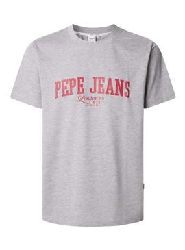 Camisa Pepe Jeans Derril cinza para homem.