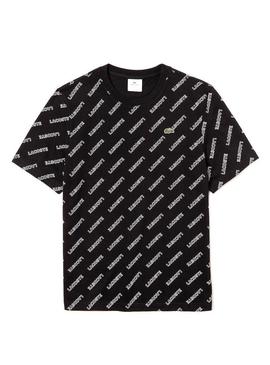 T-Shirt Lacoste Live Estampado Preto para Homem