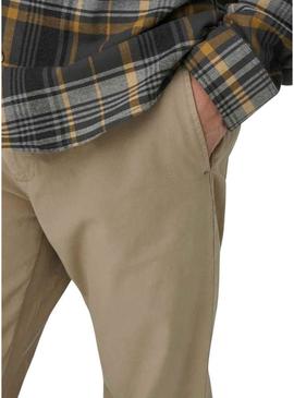 Calça Only and Sons Free bege para homem