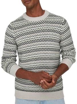 Camisola Only and Sons Musa cinza para homem