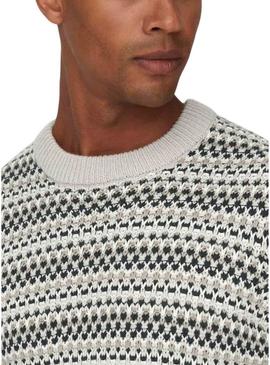 Camisola Only and Sons Musa cinza para homem