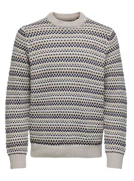 Camisola Only and Sons Musa cinza para homem