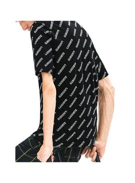 T-Shirt Lacoste Live Estampado Preto para Homem