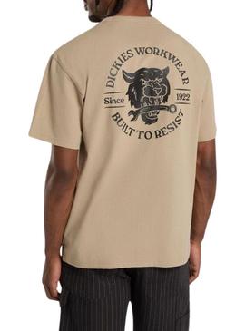 Camiseta Dickies Wrench bege para homem.