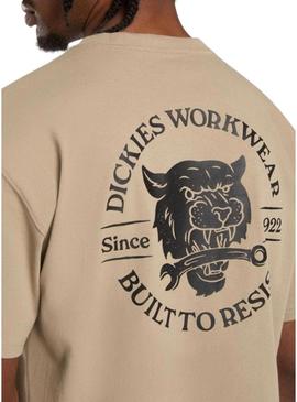Camiseta Dickies Wrench bege para homem.