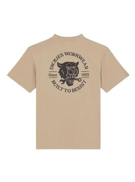 Camiseta Dickies Wrench bege para homem.