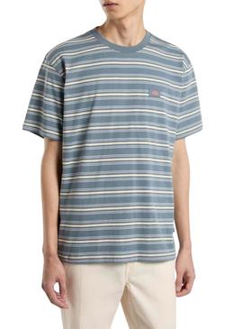 Camisa listrada Dickies Lewistown para homem.