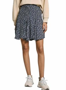 Saia Pepe Jeans Cassandra azul marinho para mulher