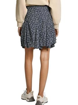 Saia Pepe Jeans Cassandra azul marinho para mulher