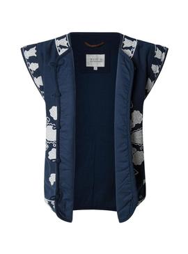 Colete étnico Pepe Jeans Heaven azul marinho para mulher.