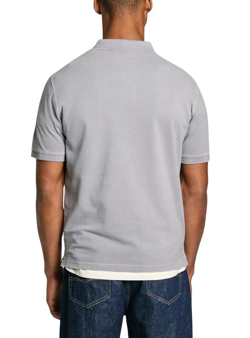 Polo Pepe Jeans New Oliver cinza para homens.
