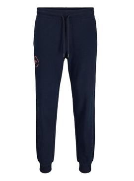 Calça Jack and Jones Gordon azul-marinho para homem.