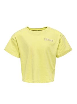 Camiseta Only Gleona amarela para menina.