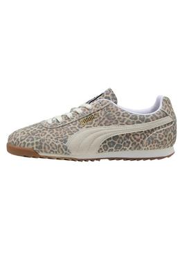 Tênis Puma Arizona de leopardo para mulher.