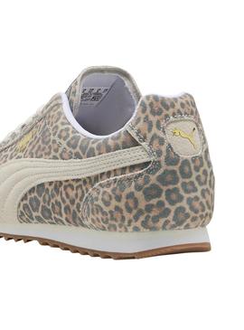 Tênis Puma Arizona de leopardo para mulher.