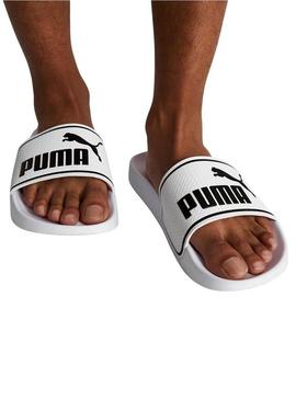 Chinelos Puma Leadcat branco para mulher e homem