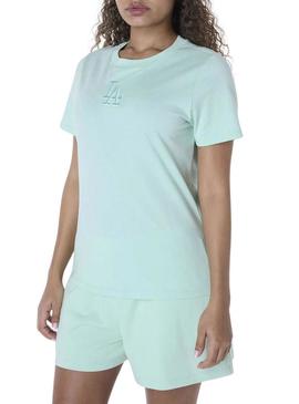 Camiseta New Era Athletics turquesa para mulher
