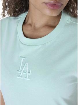 Camiseta New Era Athletics turquesa para mulher