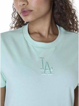 Camiseta New Era Athletics turquesa para mulher