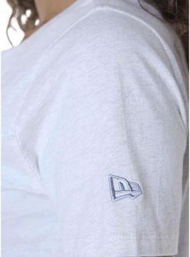 Camiseta New Era Athletics cinza para mulher