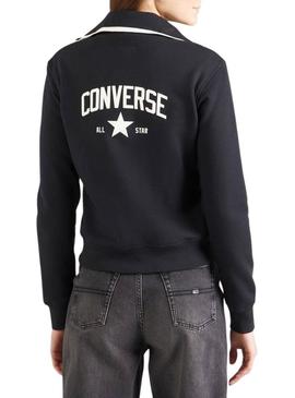 Casaco Converse All Star preto para mulher