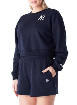 Moletom New Era Yankees preto para mulher.