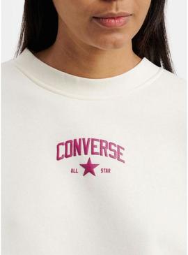 Moletom Converse Crew bege para mulher.