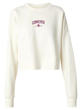 Moletom Converse Crew bege para mulher.