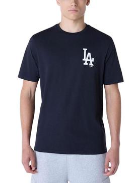 Camiseta New Era Dodgers azul marinho para homem.
