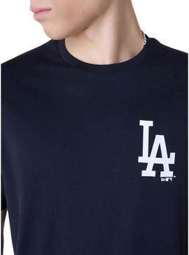 Camiseta New Era Dodgers azul marinho para homem.