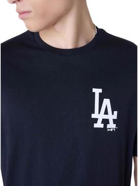 Camiseta New Era Dodgers azul marinho para homem.