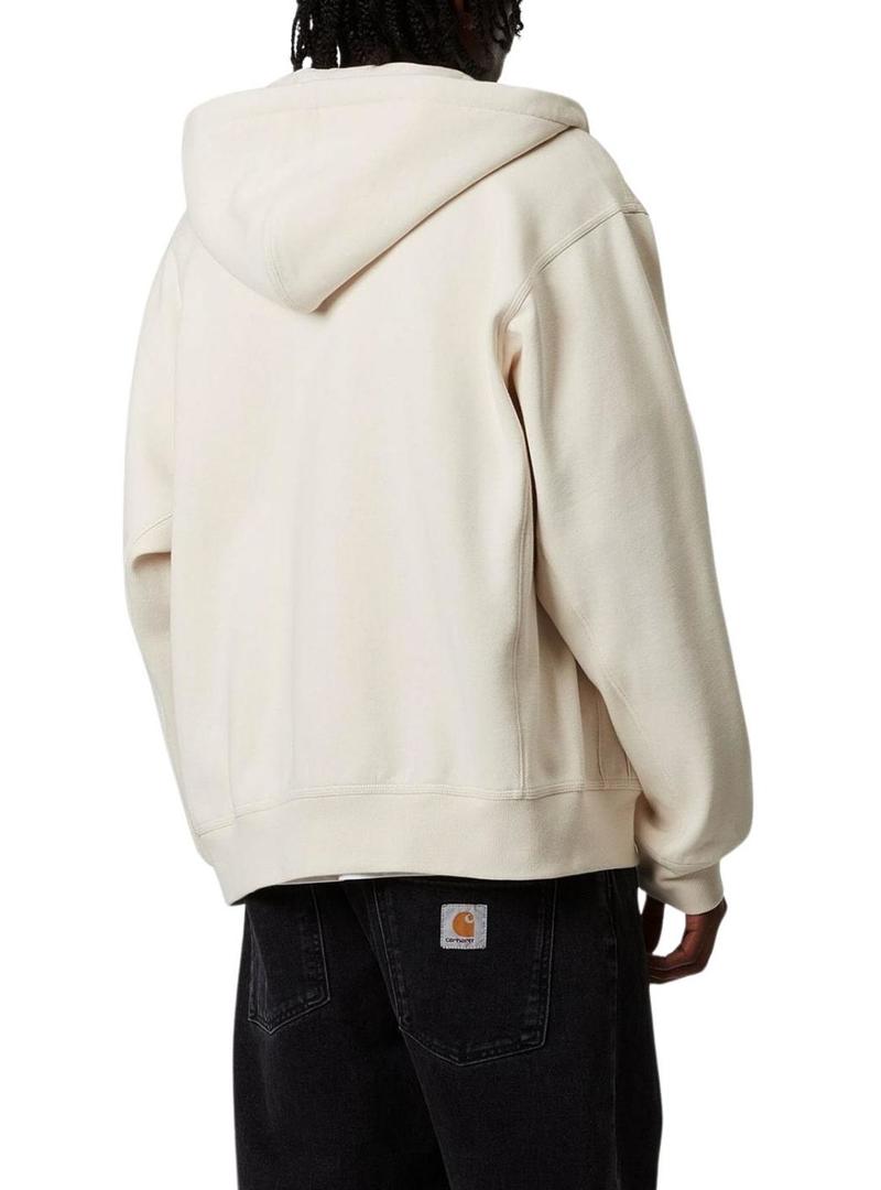 Moletom Carhartt Zip bege para homens