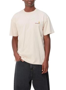 Camisa Carhartt Script bege para homem