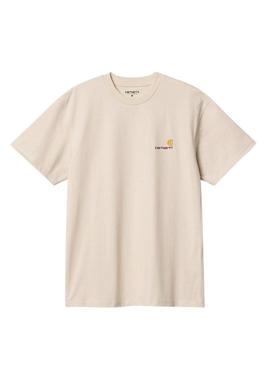 Camisa Carhartt Script bege para homem