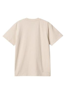 Camisa Carhartt Script bege para homem